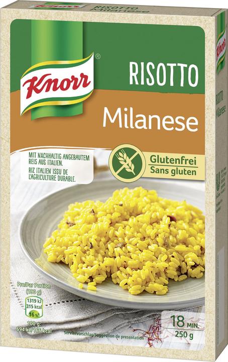 Actual product image Knorr Risotto Milanese, traditional dish from Milan, flavoured with fine mushrooms and saffron (250 g)