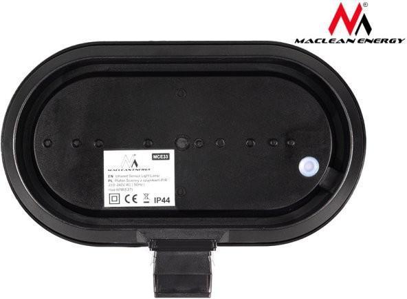 Productafbeelding Maclean MCE33 wandlamp voor buiten met PIR en schemersensor (60 lm, E27, IP44)