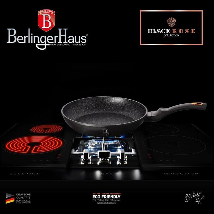Immagine prodotto BerlingerHaus GRANITE FRY 28cm Nero ROSE BH-1635 (Padella per friggere, Alluminio)
