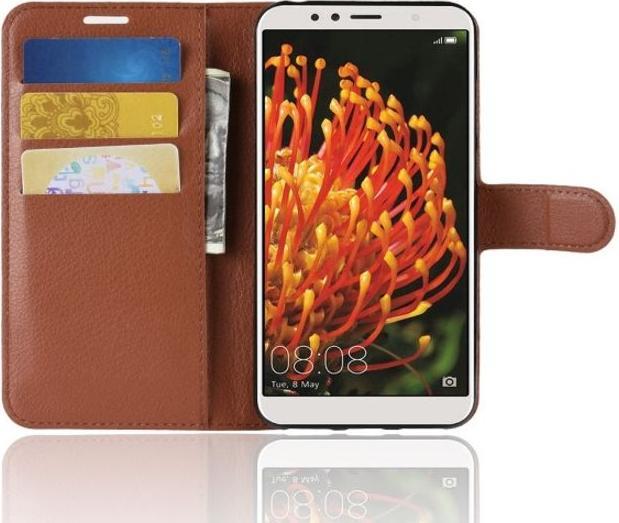 Productafbeelding MU Classic Litchi Leren Boekomslag Serie (Huawei Y6 (2018))