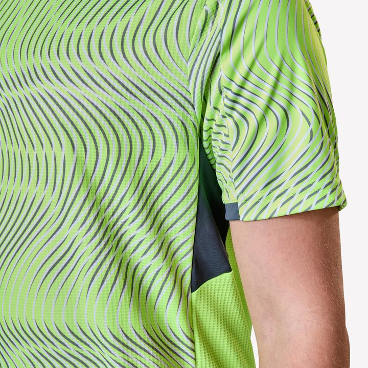 Actual product image Kipsta Damen/Herren Fussball Trikot kurzarm - VIRALTO Wave gelb/grau (M)