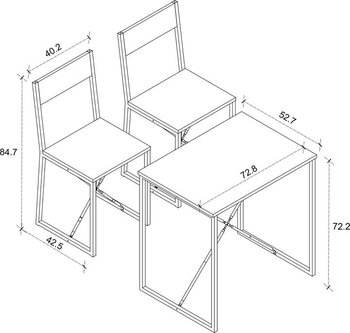 Image du produit VCM Salle à manger Ensemble de tables Insasi M (73 x 53 x 85 cm)