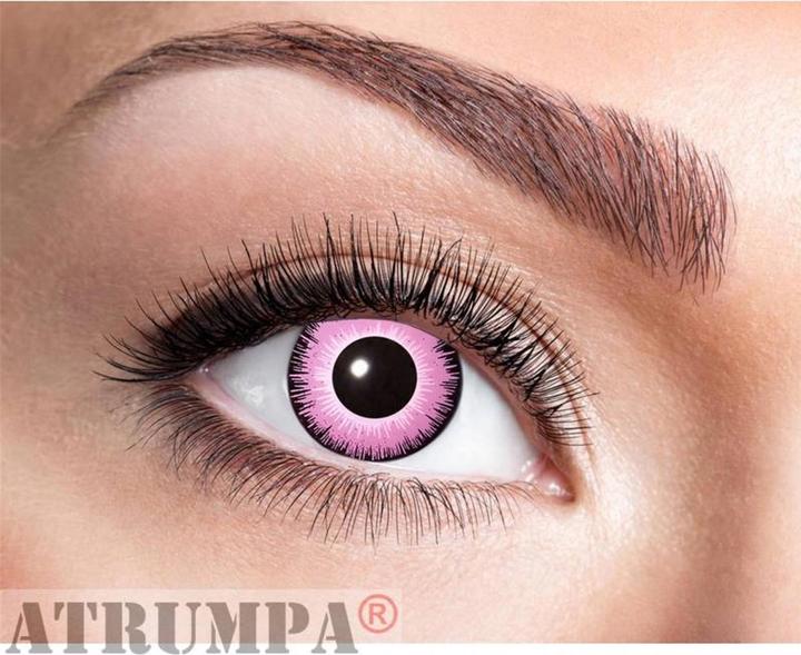 Fasnacht Kontaktlinsen pinkes Auge (Pink)
