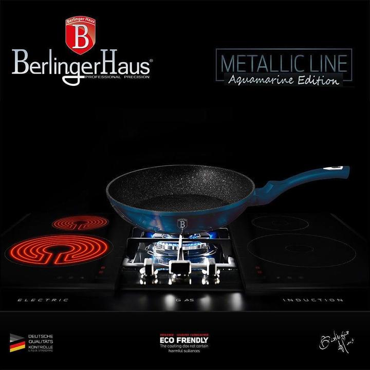 Actual product image BerlingerHaus AQUAMARINE BH-6177 3 GRANITE FRYER SET (Pan set + pot set, Aluminium)