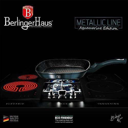 Actual product image BerlingerHaus GRANITE GRILL 28 cm AQUAMARINE BH-1873 (28 cm, Grill pan, Aluminium)