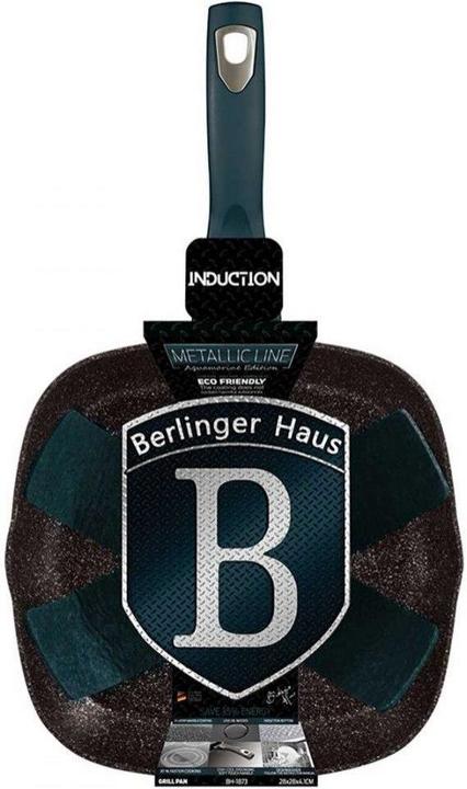 Actual product image BerlingerHaus GRANITE GRILL 28 cm AQUAMARINE BH-1873 (28 cm, Grill pan, Aluminium)