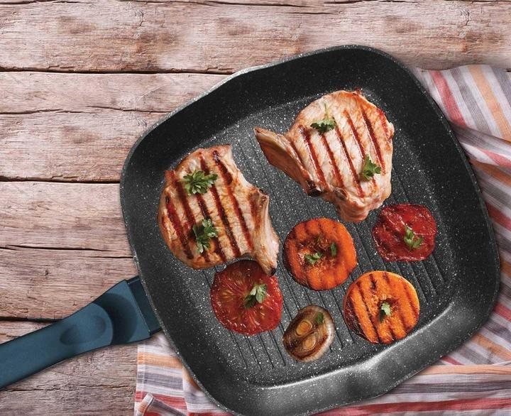 Actual product image BerlingerHaus GRANITE GRILL 28 cm AQUAMARINE BH-1873 (28 cm, Grill pan, Aluminium)