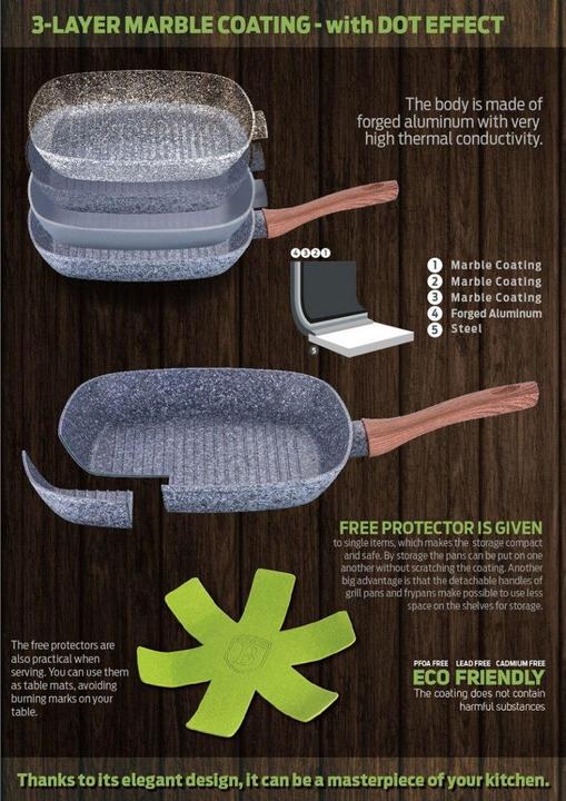 Immagine prodotto BerlingerHaus Grill Berlinger House Forest Line Bh-1208 (Padella per friggere, Alluminio)