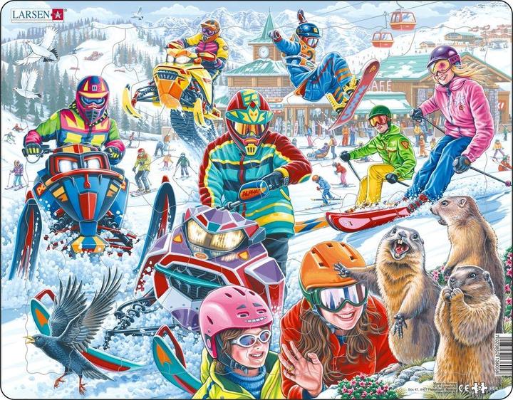 Produktbild Larsen Puzzle - Auf der Skipiste (Motiv Murmeltiere) (56 Teile)