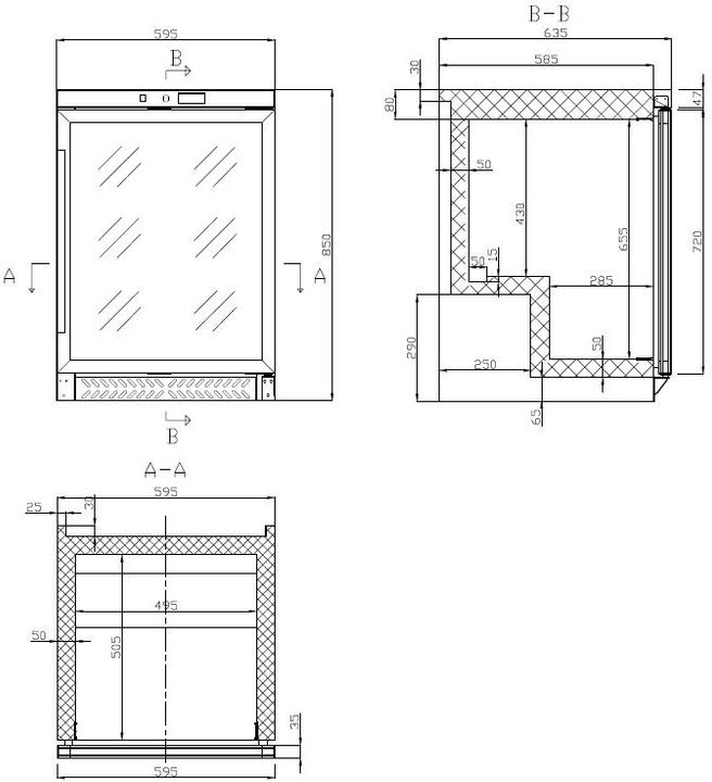 Actual product image Gastro Hero Storage refrigerator ECO with glass door (170 l)