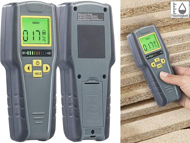 Produktbild AGT Digitaler 4in1-Feuchtigkeits-Detektor mit nicht-invasiver Messung