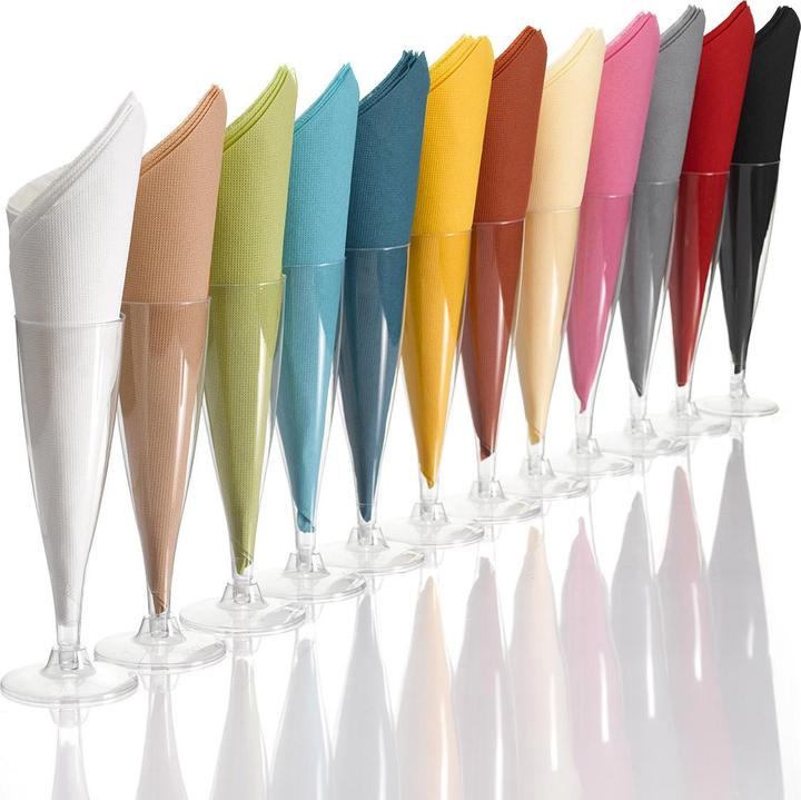 Produktbild Casativo 40er-Set Papier Servietten einfarbig, 2-lagig, schwarz, 38 x 38 cm (40 x, 38 x 38 cm)