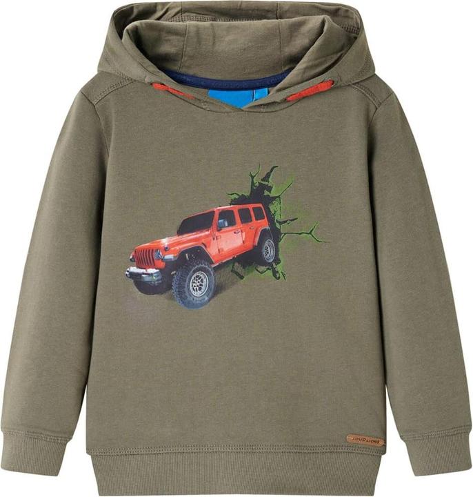 Image du produit VidaXL Sweat à capuche enfant kaki 104,Composition : 92% coton. 8 (104)