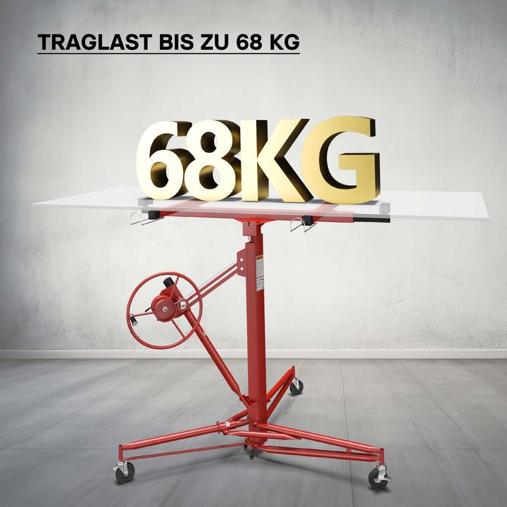 Produktbild Wiltec Plattenheber XXL Set 350 cm + 140 cm Paneelheber Montagehilfe Verlängerung 68 kg