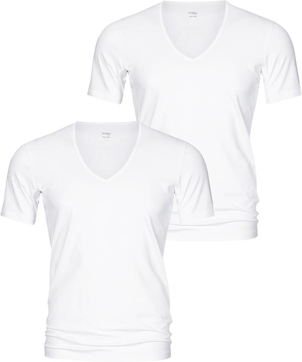 Mey 2er Pack Dry Cotton T-Shirt mit V-Ausschnitt
