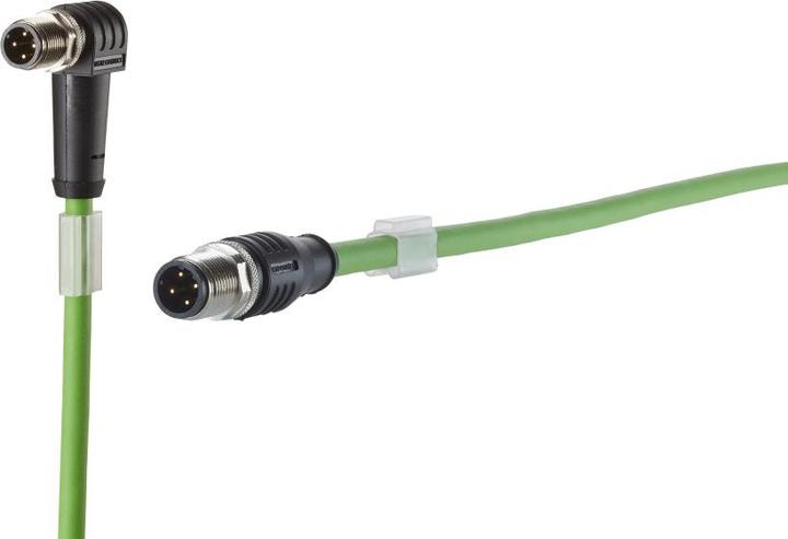 Image du produit Metz Connect Câble de connexion M12 ST-M12 ST, 4 pôles codage D (F/FTP, CAT5e, 2 m)
