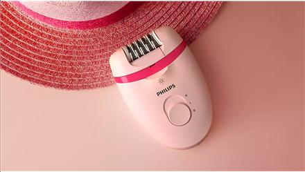 Produktbild Philips Corded Compact Epilator BRE285/00 Satinelle Essential Baltas/Rožinė, Corded