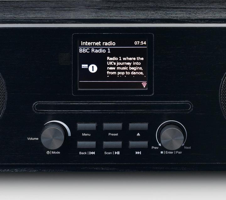 Actual product image Lenco DIR-261BK (DAB+, FM, Web radio, Wi-Fi, Bluetooth)