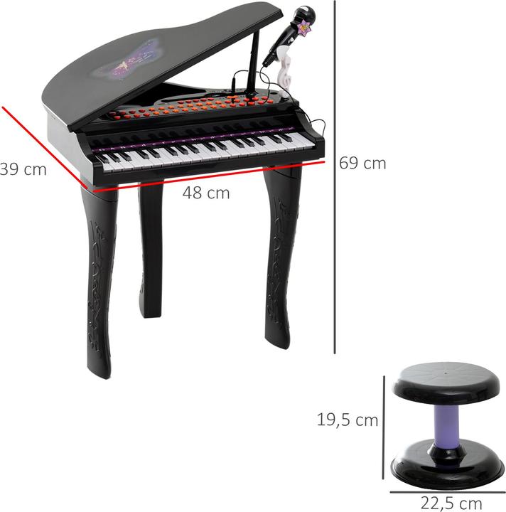 Actual product image Homcom Children piano with microphone (English, German)