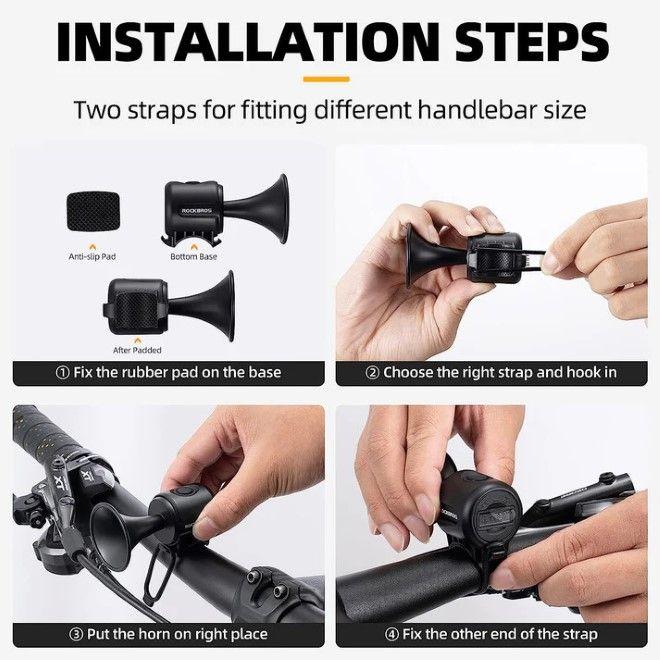 Immagine prodotto Rockbros Campanello elettronico per bicicletta da 120dB