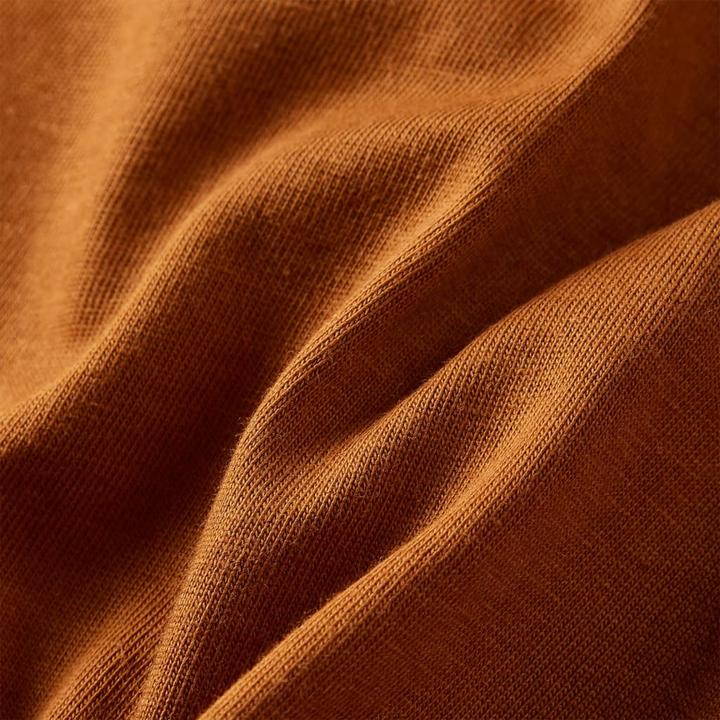 Actual product image VidaXL Children's long-sleeved shirt Cognac 92,Material: 100 (92)