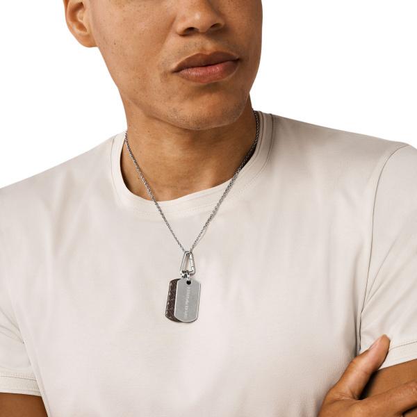 Actual product image Emporio Armani Kette (Stainless steel, Leather)