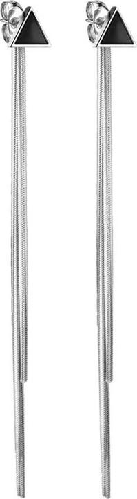Produktbild Star Piercing Ohrstecker silber Dreieck schwarz Anhänger Kette (ohne Messing, Chirurgenstahl 316L)
