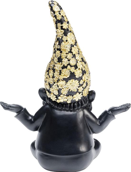Image du produit Kare Design Figurine décorative Nain Meditation noir-doré 19 (12,5 x 18 x 22 cm)