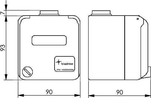 Produktbild Telegärtner RJ45-Anschlussdose IP44 AP abschliessbar