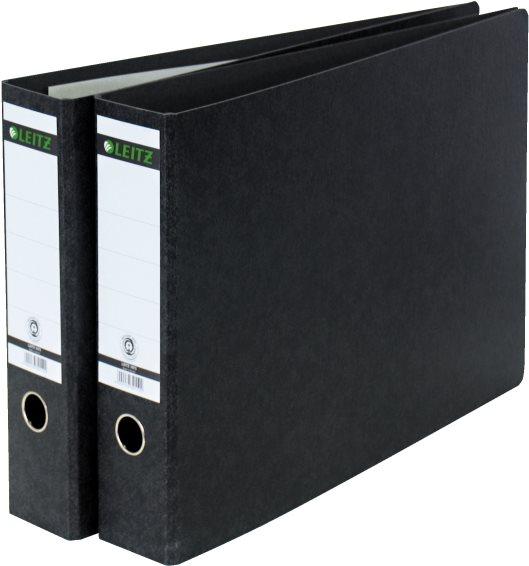 Produktbild Leitz Hartpappe-Ordner, 180 Grad, DIN A3 quer, 77 mm,schwarz Einband aus Hartpappe, mit aufgeklebtem (DIN A3 quer, 77 mm, 1 Stück)