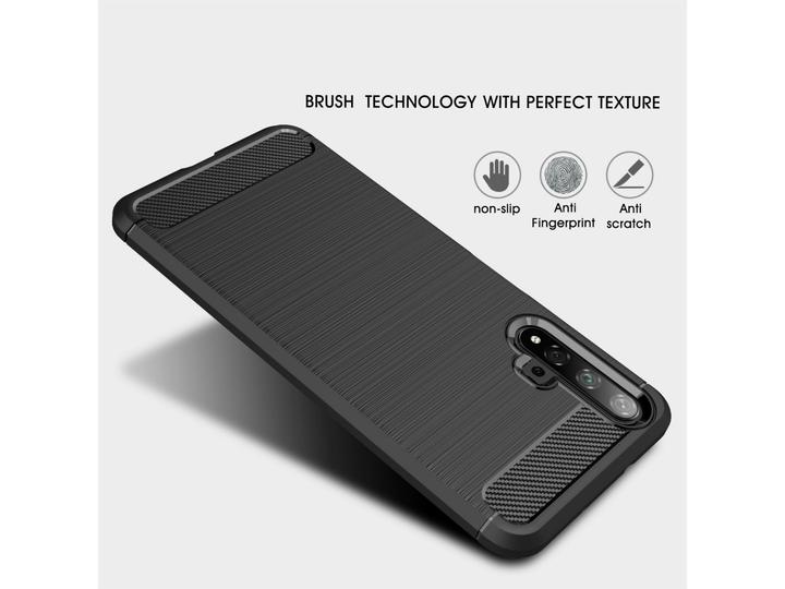 Produktbild Screenguard Huawei Nova 5T Hülle Carbon Brushed Soft TPU (Huawei Nova 5T)