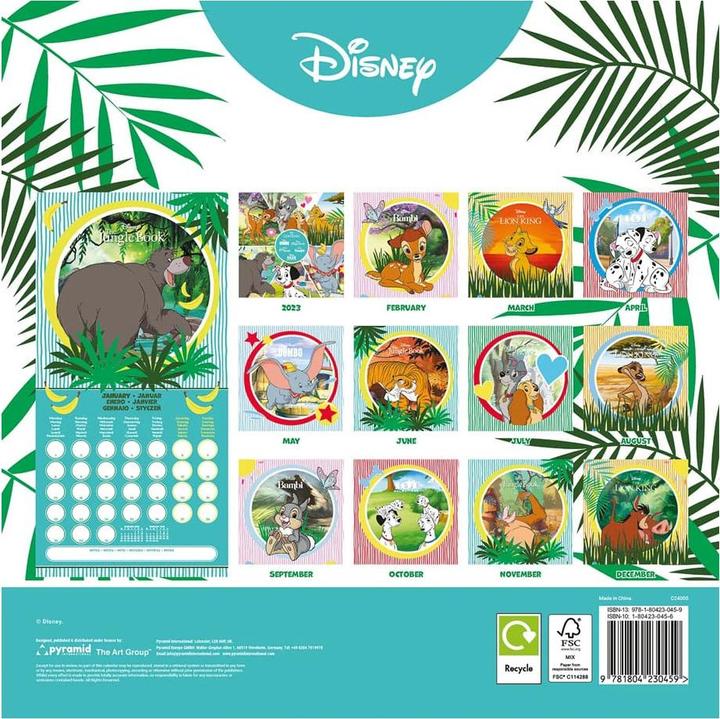 Image du produit Pyramid Disney calendrier 2024 Disney Classics (30 x 30 cm, Anglais)