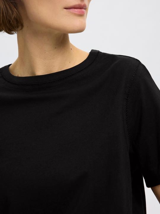 Actual product image Selected Femme 100% Baumwoll T-Shirt mit Rundhalsausschnitt (L)