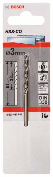 Productafbeelding Bosch Professional Zubehör Metaalboor HSS-Co 3,0x33x61mm (3 mm)