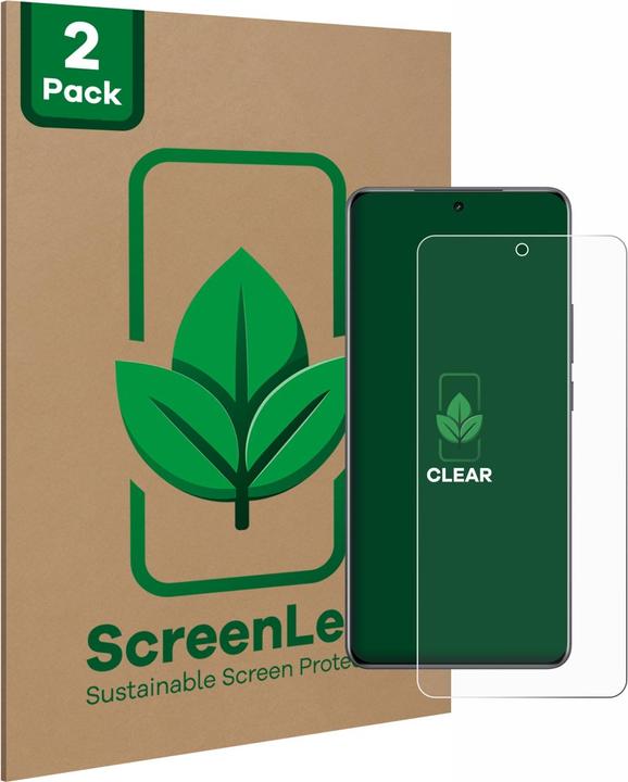 Produktbild ScreenLeaf Schutzfolie nachhaltiger Displayschutz Display Schutz Folie Klar Transparent (2 Stück, Oppo Neo 7)