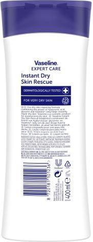Actual product image Vaseline Expert Care Instant Dry Skin Rescue (Body lotion, 400 ml)