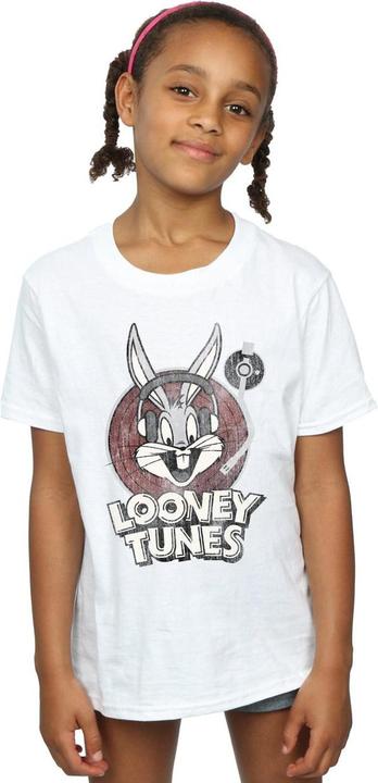 Actual product image Looney Tunes Girls Bugs Bunny Circle Logo Cotton T-Shirt (140, 146)