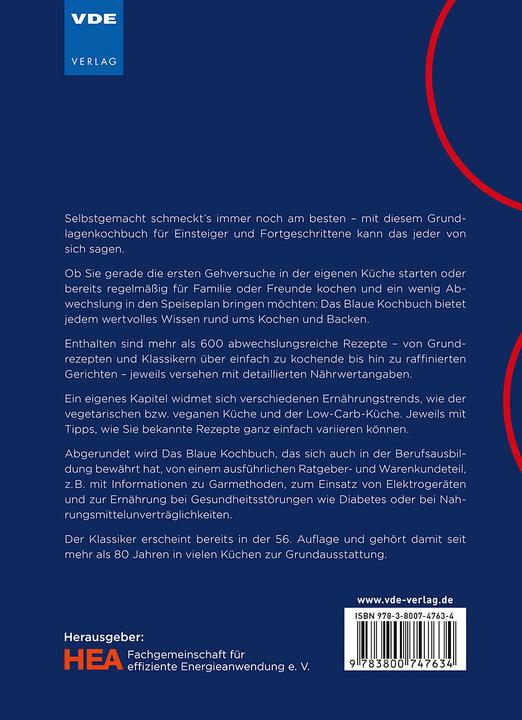 Produktbild Das Blaue Kochbuch (Deutsch, HEA - Fachgemeinschaft für effiz. Energieanwendung e.V., 2020)