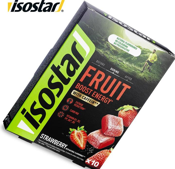 Produktbild Isostar Fruit Boost (Erdbeer, 10 Stk., 100 g)