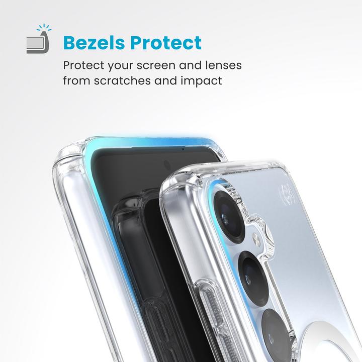 Actual product image speck Presidio2 Clear + Magnet Samsung Galaxy S25/S24 - with Microban (Samsung Galaxy S25)
