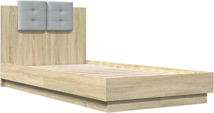 Image du produit VidaXL Cadre de lit avec tête de lit Chêne Sonoma (90 x 190 cm)