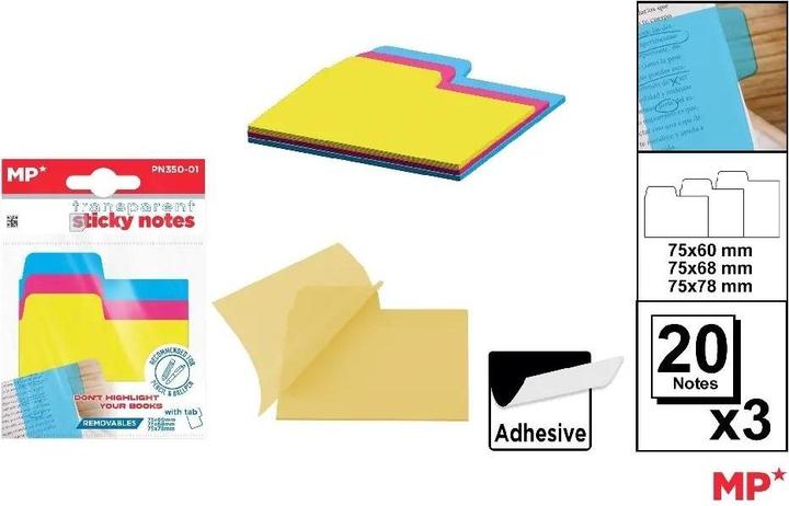 Immagine prodotto Main paper Selbstklebende Indexzettel 3x20 Stk