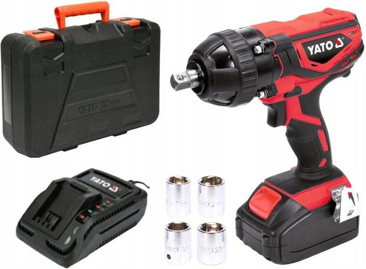 Actual product image Yato impact wrench YT-82804 18V 1/2 300Nm 1x2,0Ah LI-ION (Rechargeable battery operated)