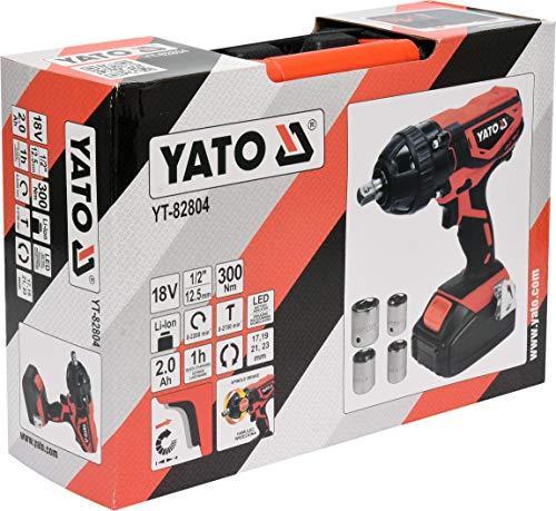 Actual product image Yato impact wrench YT-82804 18V 1/2 300Nm 1x2,0Ah LI-ION (Rechargeable battery operated)