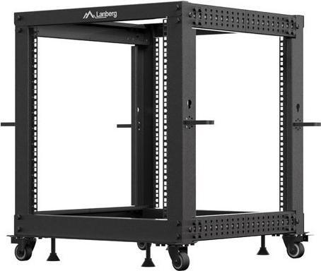 Actual product image Lanberg OPEN RACK 19 12U 600X600-1100 REGULOWANY CZARNY (19 inch rack)