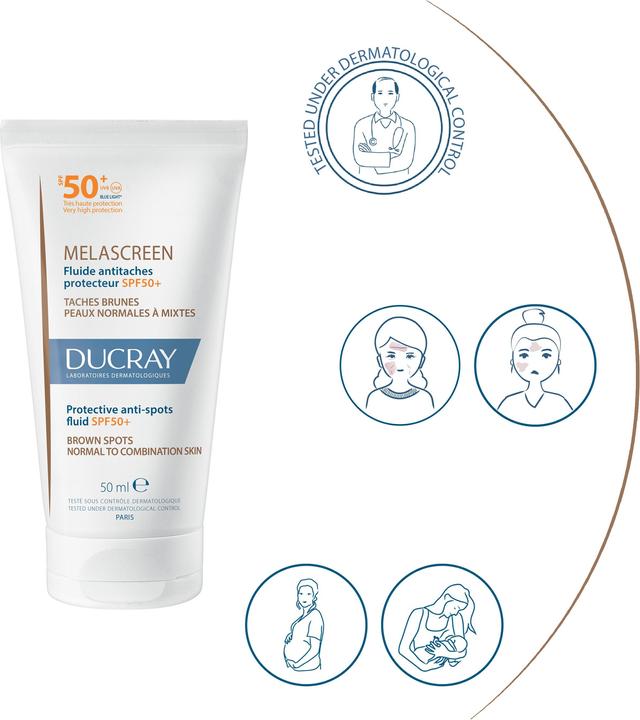 Produktbild Ducray Melascreen Schützendes Fluid gegen Flecken (50 ml, Gesichtsfluid, SPF 50+)