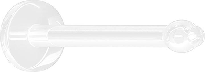 Produktbild Star Piercing Nasenstecker gerade transparent mit Scheibe retainer (Bioflex, ohne Messing)