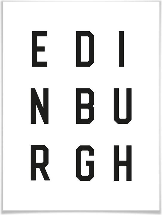 Actual product image Trenddeko Typography Edinburgh (24 x 30 cm)