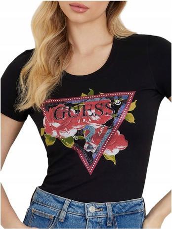 Actual product image Guess Rosen Dreieck Damen T-Shirt (XS)