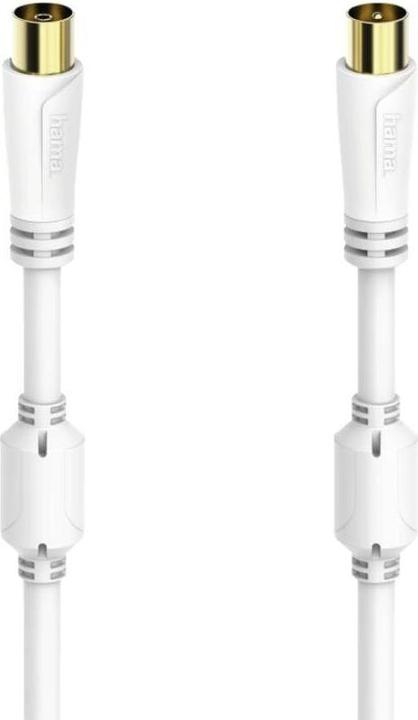 Image du produit Hama Câble d'antenne, connecteur coaxial - connecteur coaxial femelle, doré, 3,0 m, 100 dB (100 dB, Câble d'antenne)